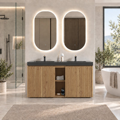 Meuble-lavabo double autoportant Adria