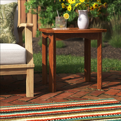 Ponce Square Acacia Outdoor Side Table , 20'' in. W 20'' in. D