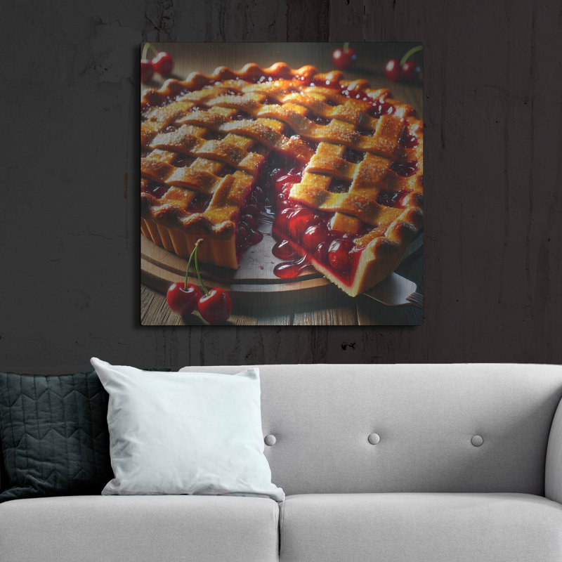  «Cherry pie» par Rey Klimt, art mural en métal, H 36 po x l 36 po