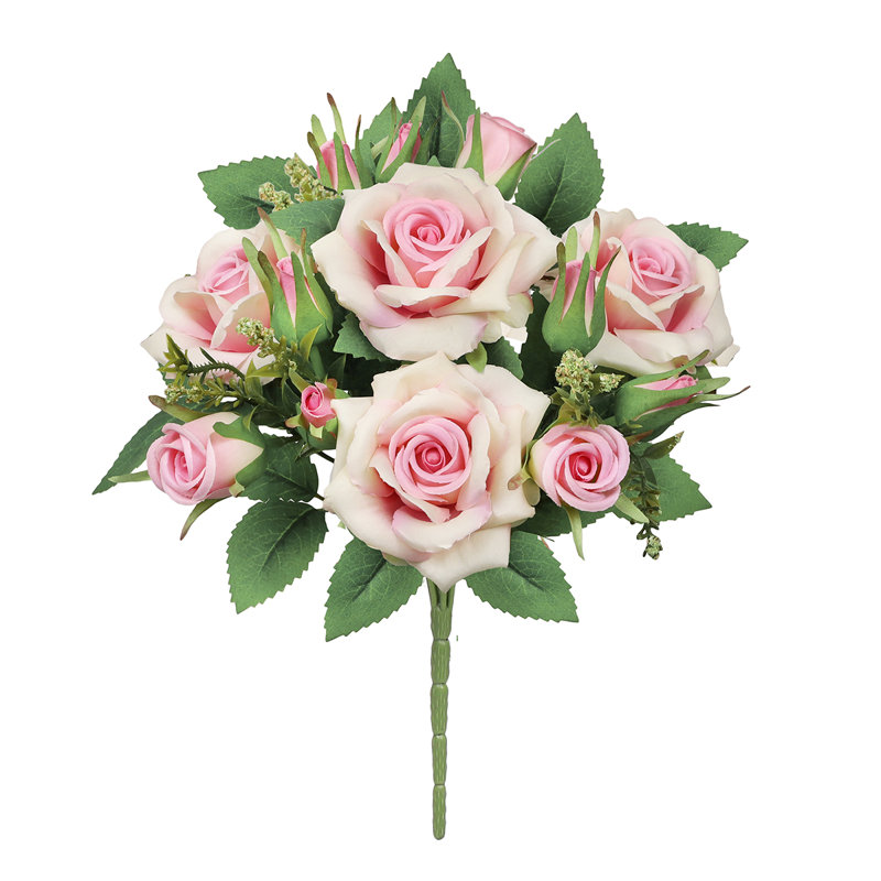 Bouquet de petites fleurs artificielles, Rose ivoire