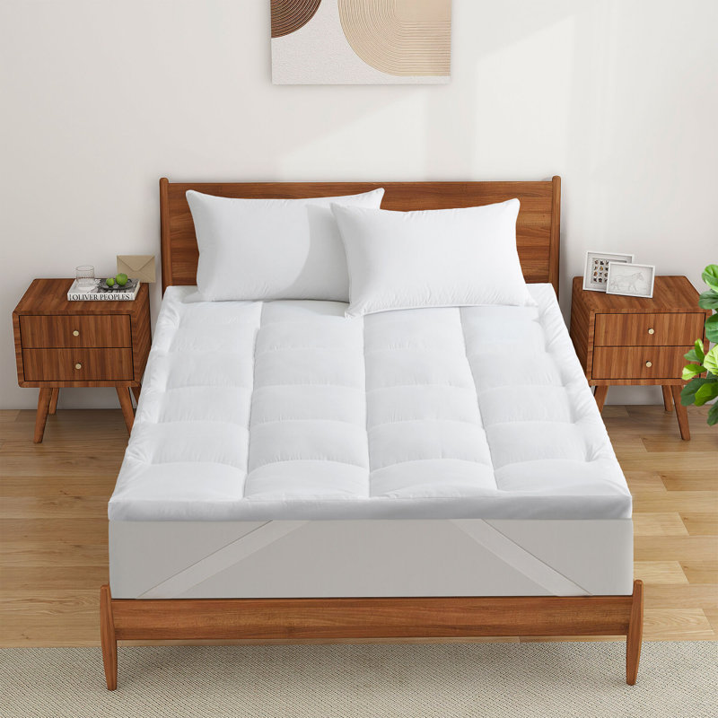 2" Down Alternative Mattress Topper - Sleep by Wayfair™, Queen, 2", White