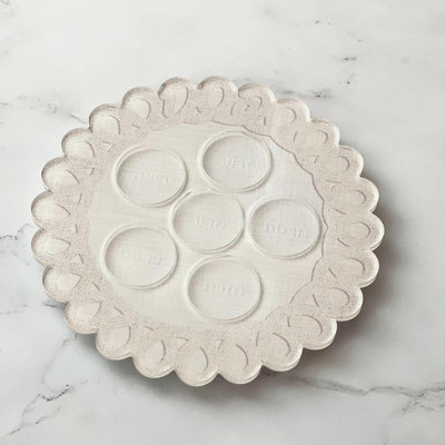 Boker-Tov Shalom Acrylic Platter
