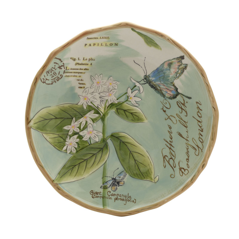 Assiette d'appoint papillon Fitz And Floyd, 4 pièces