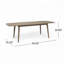 Table de salle à manger d'extérieur en bois extensible