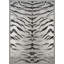 Tapis gris en cuir de vache à imprimé 3D Ferrara-1215160314-1215527027