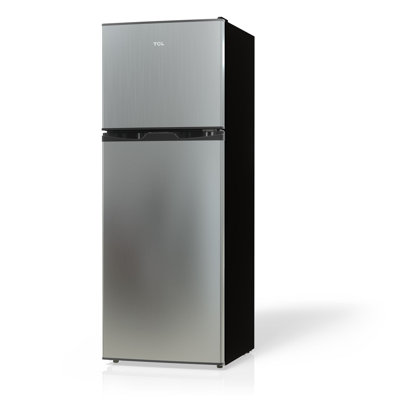 4.7 Cu. Ft. Double Door Refrigerator Silver with Freezer