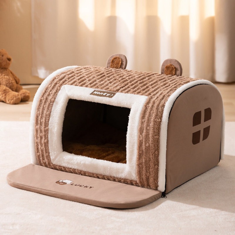 Niche pour chien Winter Winter, Small (13.78" H x 19.69" W x 15.75" D), Brun