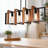 Rodnisha 4 - Light Square/Rectangle Linear Wooden Kitchen Island Pendant-656186876