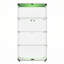 4-Tier Double Door Glass Display Cabinet,  Large Floor Standing Curio Cabinet with Toughened Glass, Optional LED Lighting, Black / White-1083023858-1083023861