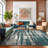 Solana Shag Turquoise/Gray/Ivory Area Rug-666826668
