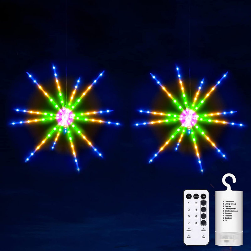 Feux d'artifice à piles 8 lumières
