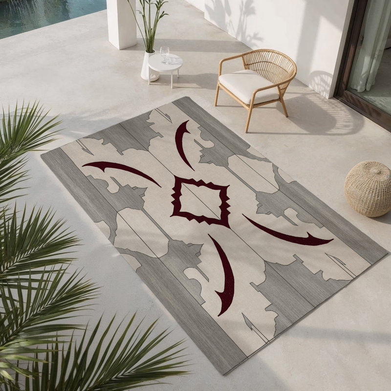 Tapis intérieur et extérieur Fractured Axis, Rectangle 1 pi 6 po x 2 pi 6 po