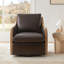 Fauteuil d'appoint pivotant en cuir Grayton-108739215