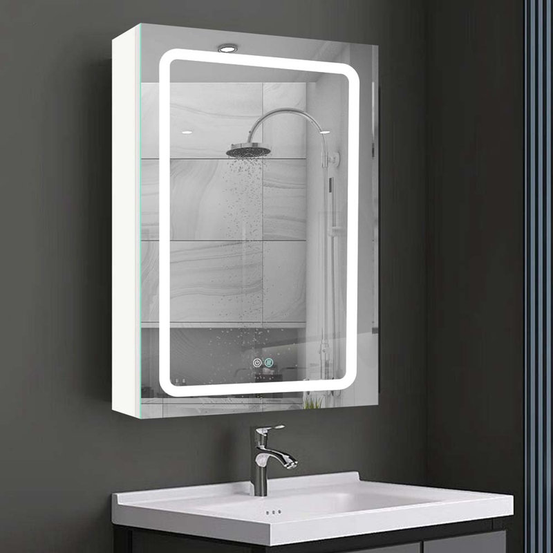 Alke 20.17'' W 30.17'' H Surface Medicine Cabinet Mirror