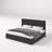 Hydraulic Lift Up Storage Velvet Upholstered Platform Bed-115143023-115143019