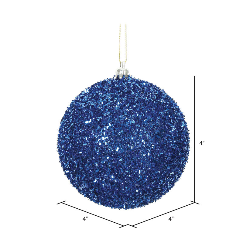Ornement boule Tinsel, Bleu
