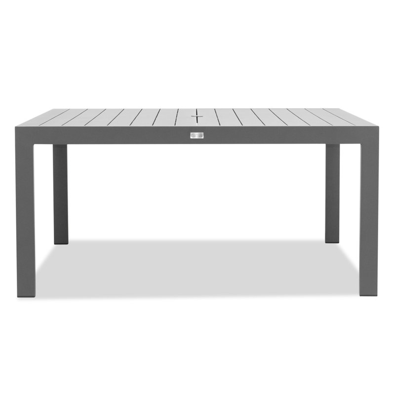 Dune Outdoor Dining Table, Black, 29.5"H x 35.5"D x 63"W