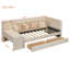 Lit de jour simple tapissier avec tiroirs, tablettes, armoires rabattables et table d'appoint-1981397153