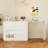 44"-85" Extendable Sofa Bar Table Cabinet Behind Couch Pub Table with LED