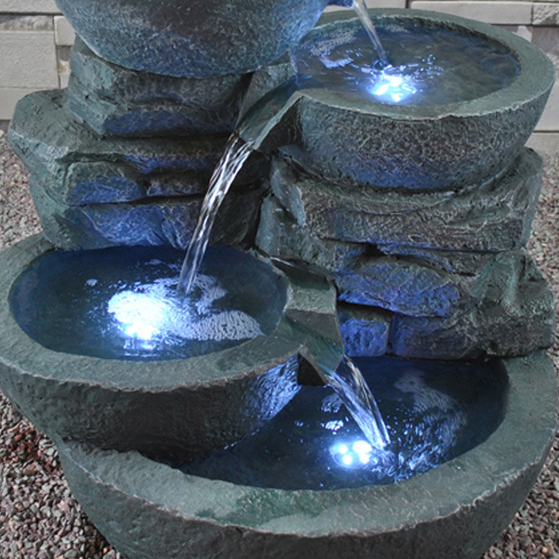 Able Weather Resistant Fountain with Light