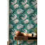 Papier peint floral, peinture murale moderne verte