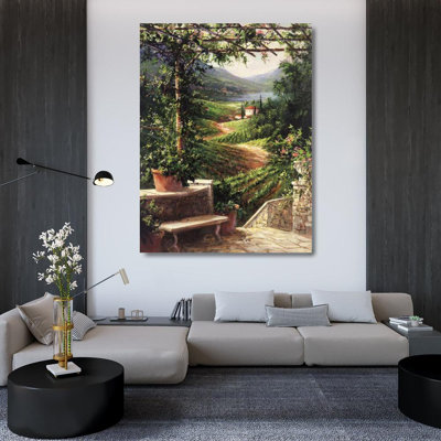 Lark Manor™ Fronckowiak, Art Gallery Wrapped Canvas Art Titled: Chianti Vineyard