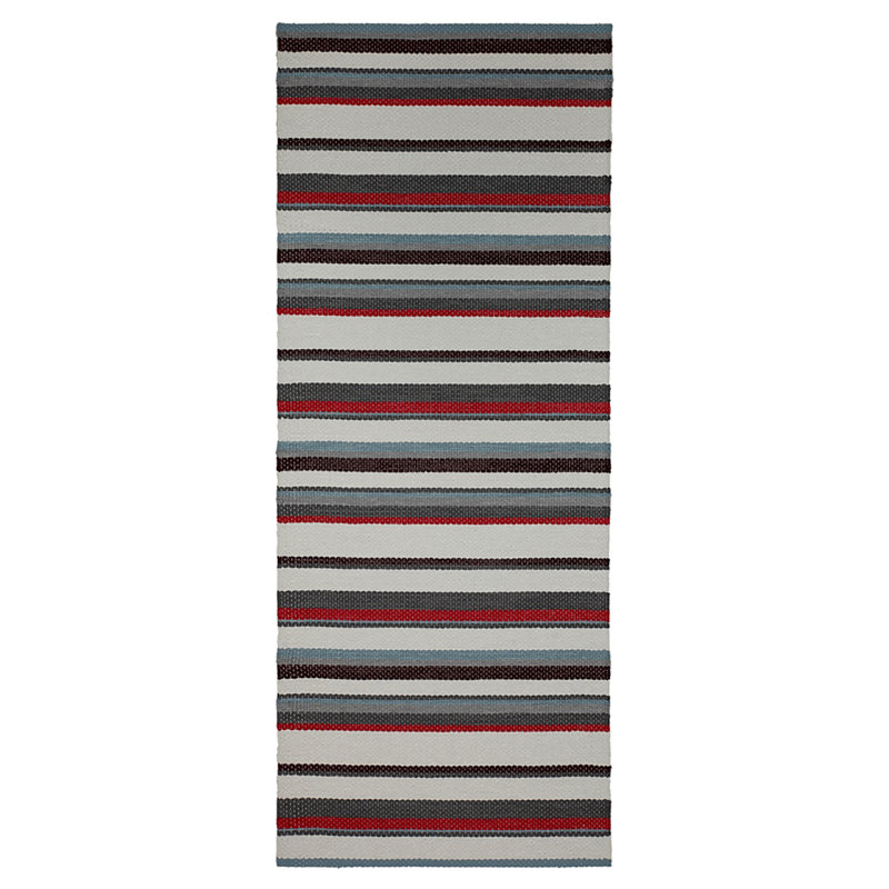 Dendy Runner cm Striped Hand Woven Indoor / Outdoor Area Rug, Runner 60 x 260cm