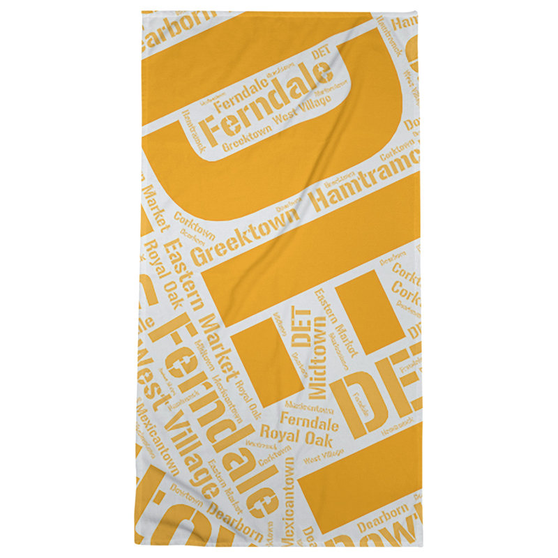 Bath Towel, Orange, Poly/Cotton, Detroit