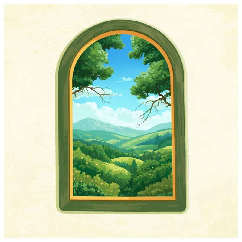 Coussins Mountainous Landscape, 16 x 16 pouces