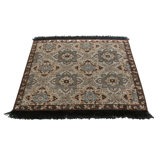 Rug & Kilim’S Transitional Rug In Beige-Brown And Blue Medallion Pattern