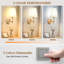 Applique murale dorée avec abat-jour en tissu blanc et ampoules DEL Luminaire mural rétro câblé à intensité variable pour chambre à coucher