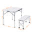 Rectangular Outdoor with Umbrella Hole Camping Table - 90 cm W 60 cm D