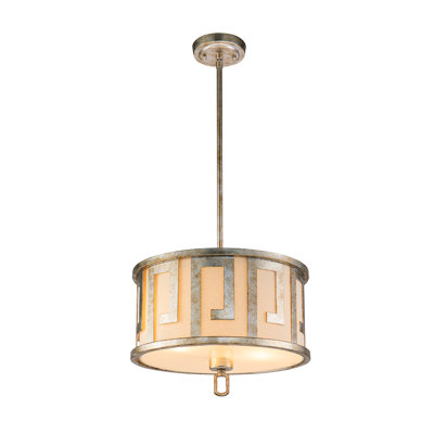 Lemuria 2 Light Medium Distressed Silver Pendant - Semi Flush