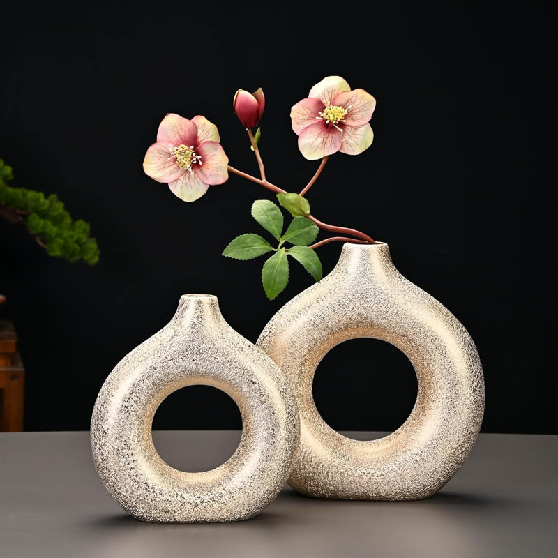 Modern Donut Shaped Decorative Vase