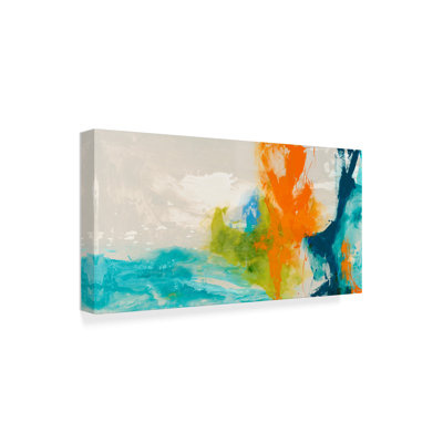 " Wrapped Canvas Wall Art - Sisa Jasper 'Tidal Abstract I' Wall Art for Living Room, Bedroom, or Office Décor - 24x47 " Graphic Art Print