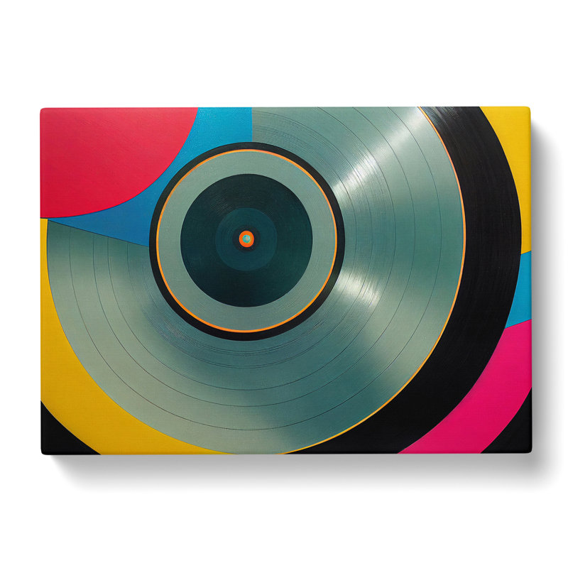 Magical Vinyl Record Abstract - Wrapped Canvas, 35cm H x 50cm W x 3cm D