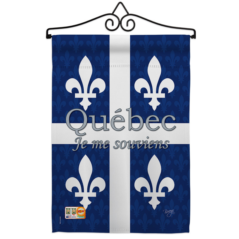 Coussin décoratif en polyester 2 faces 19 x 13 po drapeau de jardin