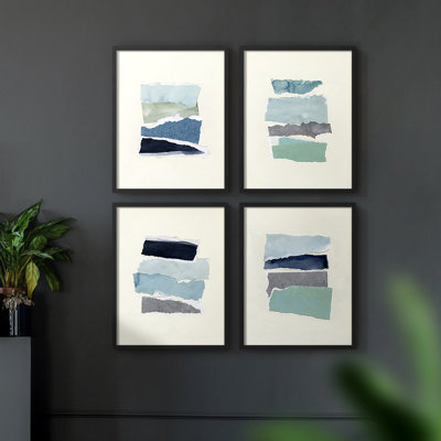 «Seaside Color Study I», reproduction encadrée - ensemble de 4