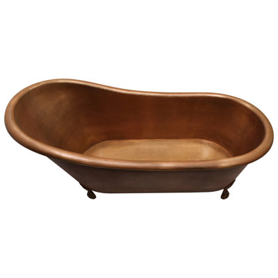 Gitali 67.5'' x 31.5'' Soaking Copper Bathtub