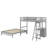 Twin Over Full Bunk Bed With Built-In Desk And Three Drawers-349565533