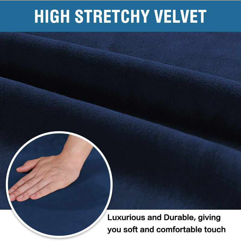 Box Cushion Dining Chair Slipcover, Dark Blue