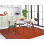 Tapis orange / rouge en coton tissé à plat Bokara Hills-44470606