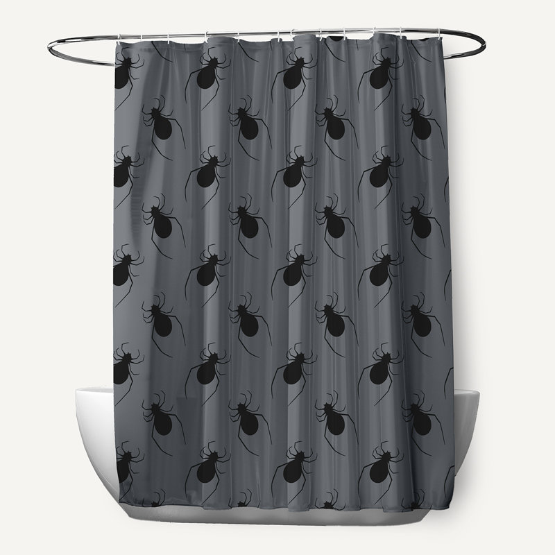 Rideau de douche simple Eni, Gris acier