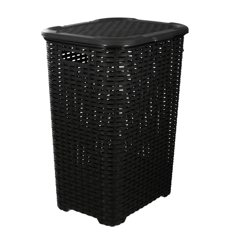 Panier à linge en osier, Noir, H 23,25 po x l 17 po x P 14 po