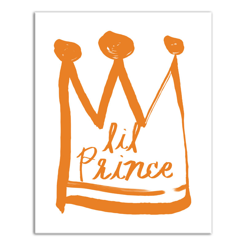 Art sur toile little prince Brewer, H 20 po x l 16 po x P 1,25 po, Orange