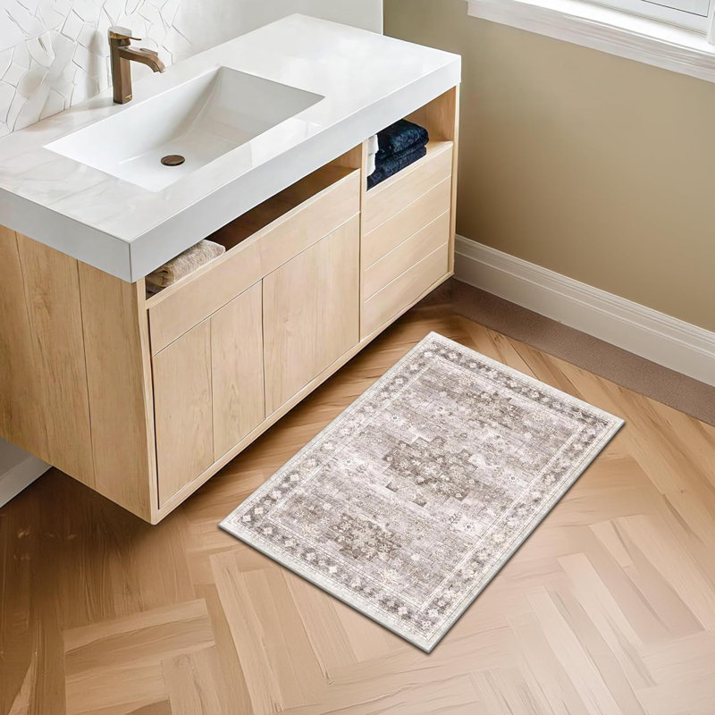 Washable Boho Kitchen Rugs Non-Slip, Rectangle 2' x 3'