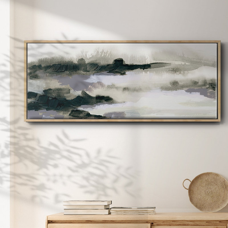 Abstract  March IV- Framed Canvas, 24" H x 60" W