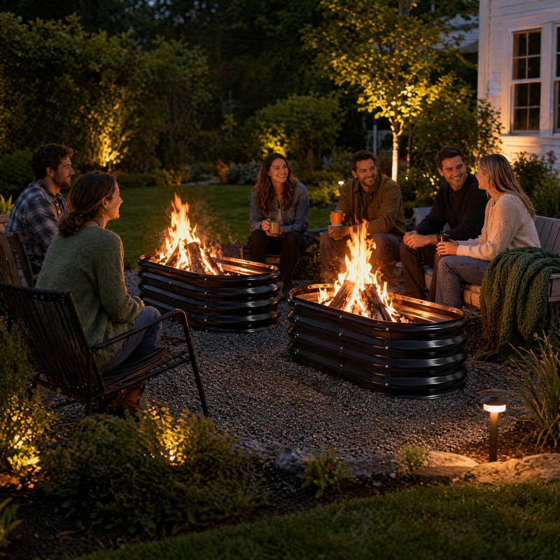 4FT Oval Camp Fire Ring Pit