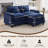 Modern Style 69.4" Modular Sofa-1014145114
