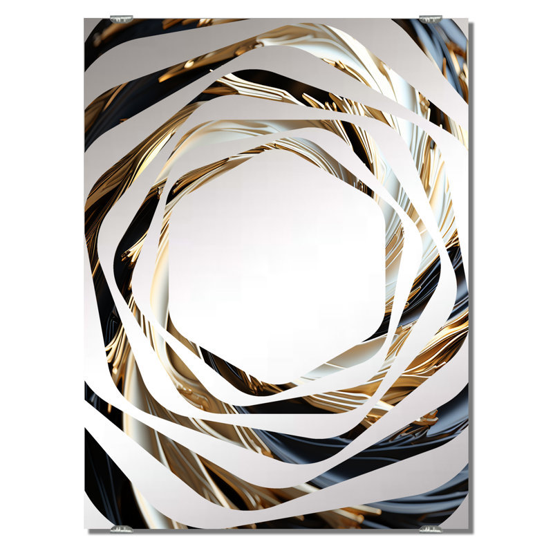 Miroir mural Caleiah - Abstract Spirals MIR137903, 32 po x 24 po